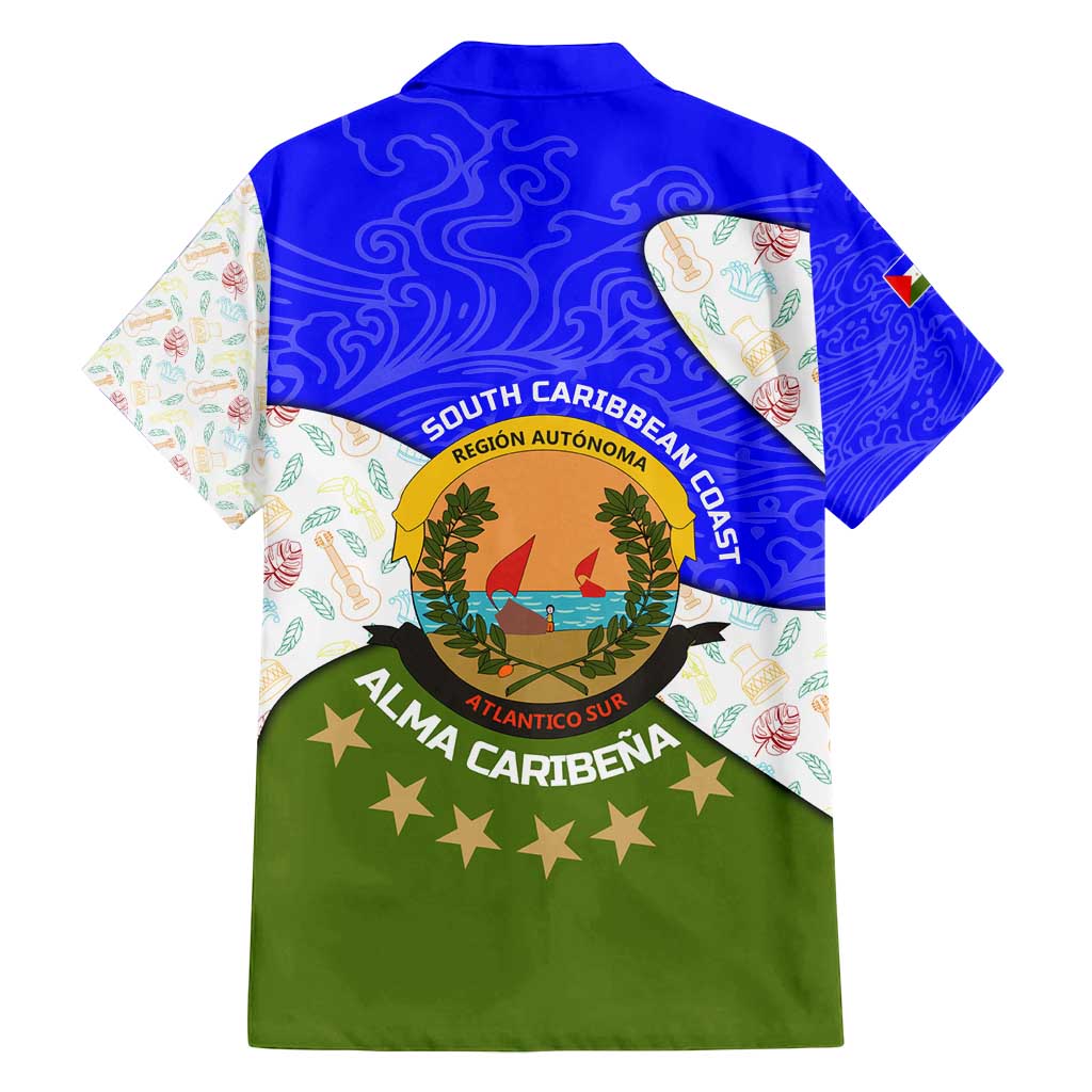 Nicaragua South Caribbean Coast Family Matching Puletasi and Hawaiian Shirt with Regional Seal and Ocean Shell Pattern Alma Caribeña Design - Wonder Print Shop