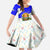 Nicaragua South Caribbean Coast Family Matching Short Sleeve Bodycon Dress and Hawaiian Shirt with Regional Seal and Ocean Shell Pattern Alma Caribeña Design - Wonder Print Shop