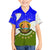 Nicaragua South Caribbean Coast Family Matching Short Sleeve Bodycon Dress and Hawaiian Shirt with Regional Seal and Ocean Shell Pattern Alma Caribeña Design - Wonder Print Shop