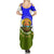 Nicaragua South Caribbean Coast Family Matching Summer Maxi Dress and Hawaiian Shirt with Regional Seal and Ocean Shell Pattern Alma Caribeña Design - Wonder Print Shop