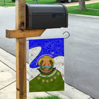 Nicaragua South Caribbean Coast Garden Flag with Regional Seal and Ocean Shell Pattern Alma Caribeña Design - Wonder Print Shop