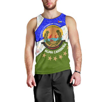 Nicaragua South Caribbean Coast Men Tank Top with Regional Seal and Ocean Shell Pattern Alma Caribeña Design - Wonder Print Shop