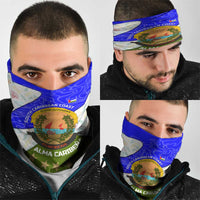 Nicaragua South Caribbean Coast Neck Gaiter with Regional Seal and Ocean Shell Pattern Alma Caribeña Design - Wonder Print Shop