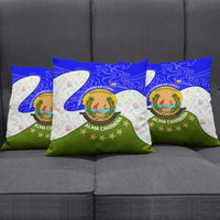 Nicaragua South Caribbean Coast Pillow Cover with Regional Seal and Ocean Shell Pattern Alma Caribeña Design - Wonder Print Shop