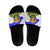 Nicaragua South Caribbean Coast Slide Sandals with Regional Seal and Ocean Shell Pattern Alma Caribeña Design - Wonder Print Shop