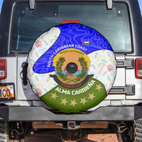 Nicaragua South Caribbean Coast Spare Tire Cover with Regional Seal and Ocean Shell Pattern Alma Caribeña Design - Wonder Print Shop