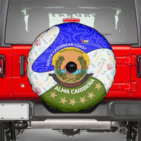 Nicaragua South Caribbean Coast Spare Tire Cover with Regional Seal and Ocean Shell Pattern Alma Caribeña Design - Wonder Print Shop