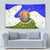Nicaragua South Caribbean Coast Tapestry with Regional Seal and Ocean Shell Pattern Alma Caribeña Design - Wonder Print Shop