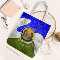 Nicaragua South Caribbean Coast Tote Bag with Regional Seal and Ocean Shell Pattern Alma Caribeña Design - Wonder Print Shop
