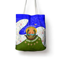 Nicaragua South Caribbean Coast Tote Bag with Regional Seal and Ocean Shell Pattern Alma Caribeña Design - Wonder Print Shop