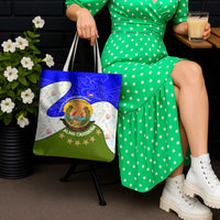 Nicaragua South Caribbean Coast Tote Bag with Regional Seal and Ocean Shell Pattern Alma Caribeña Design - Wonder Print Shop