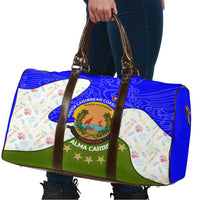 Nicaragua South Caribbean Coast Travel Bag with Regional Seal and Ocean Shell Pattern Alma Caribeña Design - Wonder Print Shop