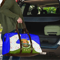 Nicaragua South Caribbean Coast Travel Bag with Regional Seal and Ocean Shell Pattern Alma Caribeña Design - Wonder Print Shop