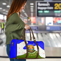 Nicaragua South Caribbean Coast Travel Bag with Regional Seal and Ocean Shell Pattern Alma Caribeña Design - Wonder Print Shop