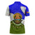 Nicaragua South Caribbean Coast Zipper Polo Shirt with Regional Seal and Ocean Shell Pattern Alma Caribeña Design - Wonder Print Shop