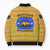 Buffalo Soldiers Christmas Bomber Puffer Jacket with Yellow Cartoon Buffalo Santa Hat Design - Wonder Print Shop