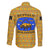 Buffalo Soldiers Christmas Family Matching Off The Shoulder Long Sleeve Dress and Hawaiian Shirt with Yellow Cartoon Buffalo Santa Hat Design - Wonder Print Shop