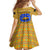 Buffalo Soldiers Christmas Family Matching Off Shoulder Maxi Dress and Hawaiian Shirt with Yellow Cartoon Buffalo Santa Hat Design - Wonder Print Shop