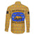 Buffalo Soldiers Christmas Family Matching Short Sleeve Bodycon Dress and Hawaiian Shirt with Yellow Cartoon Buffalo Santa Hat Design - Wonder Print Shop
