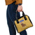 Buffalo Soldiers Christmas Shoulder Handbag with Yellow Cartoon Buffalo Santa Hat Design - Wonder Print Shop