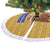 Buffalo Soldiers Christmas Tree Skirt with Yellow Cartoon Buffalo Santa Hat Design - Wonder Print Shop