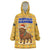 Buffalo Soldiers Christmas Wearable Blanket Hoodie with Yellow Cartoon Buffalo Santa Hat Design - Wonder Print Shop