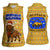 Buffalo Soldiers Christmas Women Sleeveless Polo Shirt with Yellow Cartoon Buffalo Santa Hat Design - Wonder Print Shop