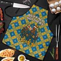 Buffalo Soldiers Christmas Apron with Blue Yellow Plaid Parade Illustration Design - Wonder Print Shop