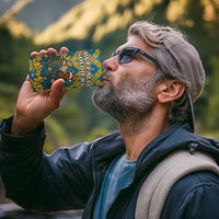 Buffalo Soldiers Christmas 4 in 1 Can Cooler Tumbler with Blue Yellow Plaid Parade Illustration Design - Wonder Print Shop