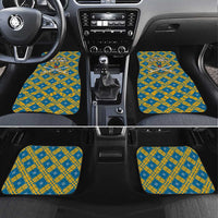 Buffalo Soldiers Christmas Car Mats with Blue Yellow Plaid Parade Illustration Design - Wonder Print Shop