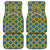Buffalo Soldiers Christmas Car Mats with Blue Yellow Plaid Parade Illustration Design - Wonder Print Shop