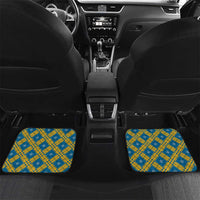 Buffalo Soldiers Christmas Car Mats with Blue Yellow Plaid Parade Illustration Design - Wonder Print Shop