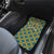 Buffalo Soldiers Christmas Car Mats with Blue Yellow Plaid Parade Illustration Design - Wonder Print Shop