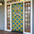 Buffalo Soldiers Christmas Door Cover with Blue Yellow Plaid Parade Illustration Design - Wonder Print Shop