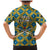 Buffalo Soldiers Christmas Family Matching Mermaid Dress and Hawaiian Shirt with Blue Yellow Plaid Parade Illustration Design - Wonder Print Shop