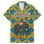 Buffalo Soldiers Christmas Family Matching Mermaid Dress and Hawaiian Shirt with Blue Yellow Plaid Parade Illustration Design - Wonder Print Shop