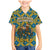 Buffalo Soldiers Christmas Family Matching Mermaid Dress and Hawaiian Shirt with Blue Yellow Plaid Parade Illustration Design - Wonder Print Shop
