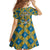 Buffalo Soldiers Christmas Family Matching Off The Shoulder Long Sleeve Dress and Hawaiian Shirt with Blue Yellow Plaid Parade Illustration Design - Wonder Print Shop
