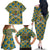 Buffalo Soldiers Christmas Family Matching Off The Shoulder Long Sleeve Dress and Hawaiian Shirt with Blue Yellow Plaid Parade Illustration Design - Wonder Print Shop