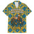 Buffalo Soldiers Christmas Family Matching Off The Shoulder Long Sleeve Dress and Hawaiian Shirt with Blue Yellow Plaid Parade Illustration Design - Wonder Print Shop