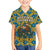 Buffalo Soldiers Christmas Family Matching Off The Shoulder Long Sleeve Dress and Hawaiian Shirt with Blue Yellow Plaid Parade Illustration Design - Wonder Print Shop