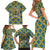 Buffalo Soldiers Christmas Family Matching Short Sleeve Bodycon Dress and Hawaiian Shirt with Blue Yellow Plaid Parade Illustration Design - Wonder Print Shop