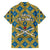 Buffalo Soldiers Christmas Family Matching Short Sleeve Bodycon Dress and Hawaiian Shirt with Blue Yellow Plaid Parade Illustration Design - Wonder Print Shop