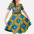 Buffalo Soldiers Christmas Family Matching Summer Maxi Dress and Hawaiian Shirt with Blue Yellow Plaid Parade Illustration Design - Wonder Print Shop
