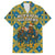 Buffalo Soldiers Christmas Family Matching Summer Maxi Dress and Hawaiian Shirt with Blue Yellow Plaid Parade Illustration Design - Wonder Print Shop