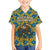 Buffalo Soldiers Christmas Family Matching Summer Maxi Dress and Hawaiian Shirt with Blue Yellow Plaid Parade Illustration Design - Wonder Print Shop
