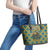 Buffalo Soldiers Christmas Leather Tote Bag with Blue Yellow Plaid Parade Illustration Design - Wonder Print Shop