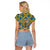 Buffalo Soldiers Christmas Raglan Cropped T Shirt with Blue Yellow Plaid Parade Illustration Design - Wonder Print Shop