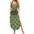 Buffalo Soldiers Christmas Summer Maxi Dress with Blue Yellow Plaid Parade Illustration Design - Wonder Print Shop