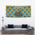 Buffalo Soldiers Christmas Tapestry with Blue Yellow Plaid Parade Illustration Design - Wonder Print Shop